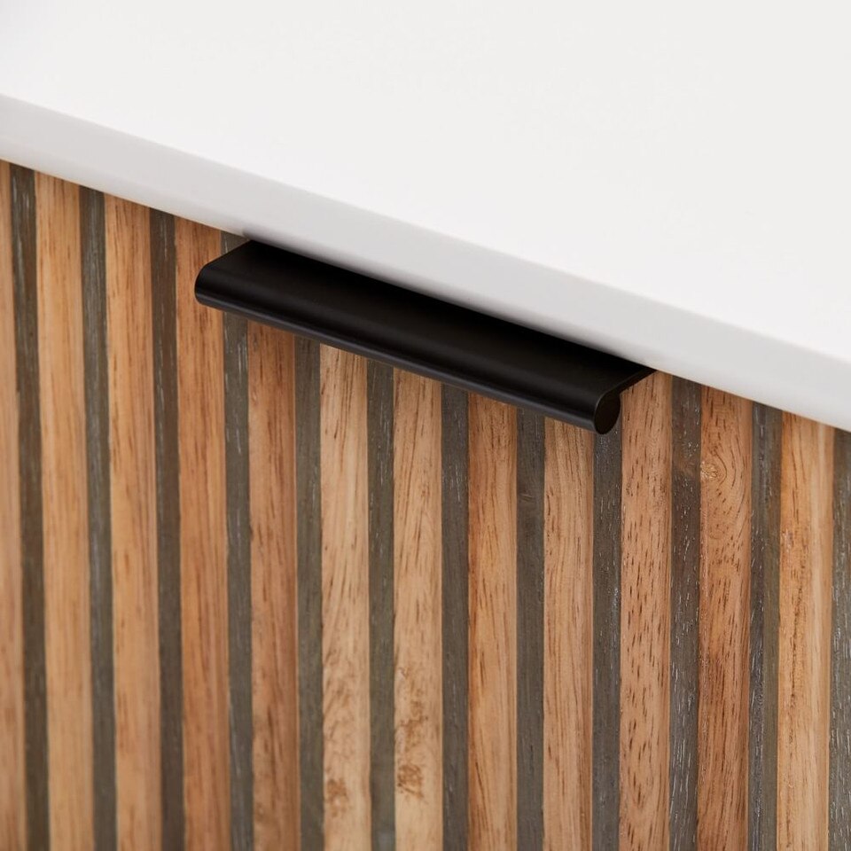 Quinn Wood Buffet White/Antique Bronze West Elm Australia